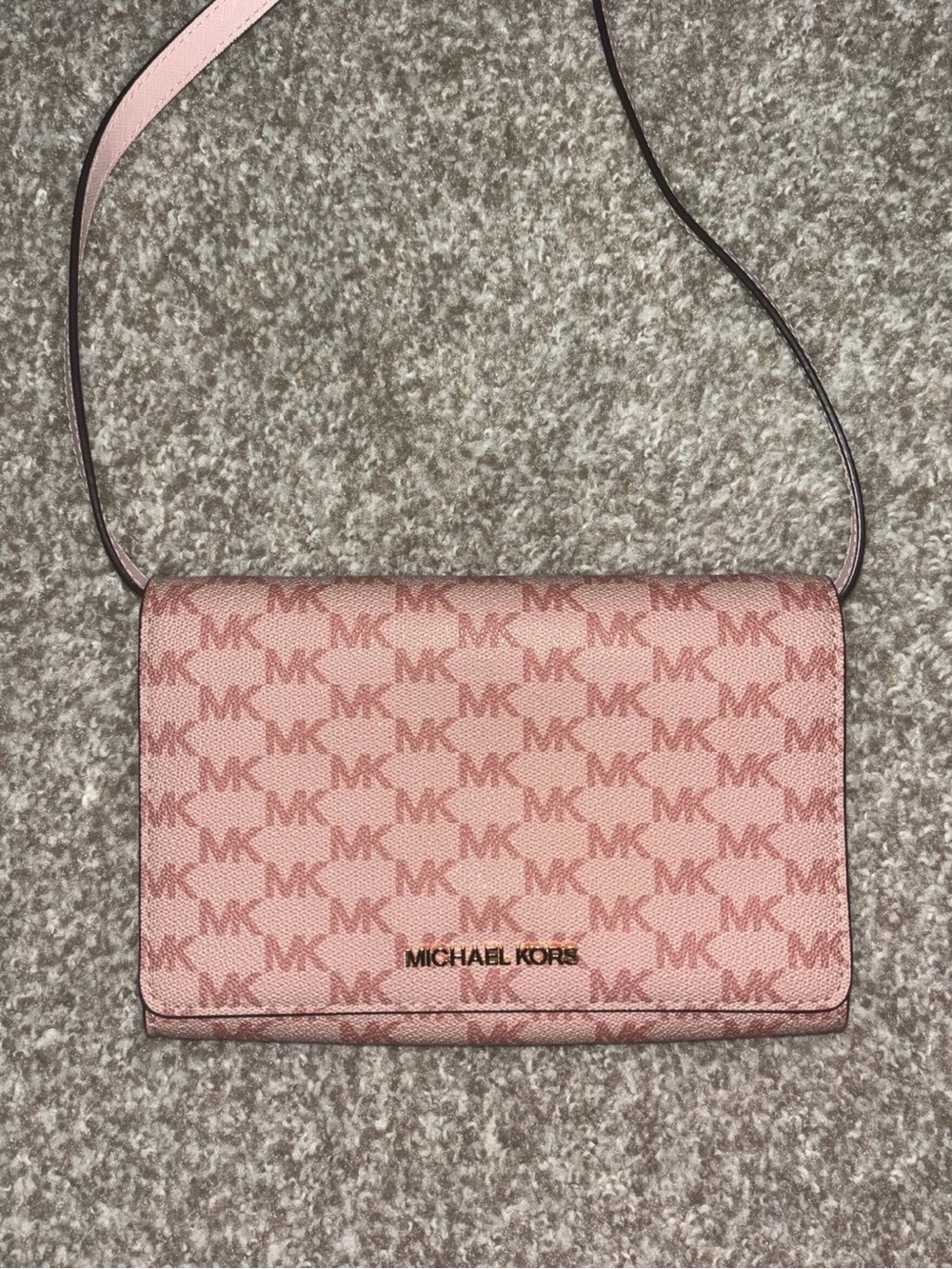 Michael Kors Rose Pink Signature MK Crossbody Bag